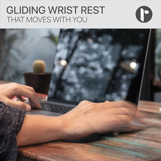 Glider V3 2025 - Ergonomic Gliding Palm Rest, Wrist Rest for Mouse, Sliding Wrist Pad That Moves with Your Mouse, Physician Designed for Carpal Tunnel Syndrome, Lightweight Wrist Rest