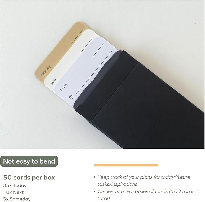 muso wood Daily To Do List Planner with Maple Stand - 100 To Do List Cards - Undated Daily Planner Notepad for Desk Accessories and Supplies, Enhanced Productivity, Work Office Accessories