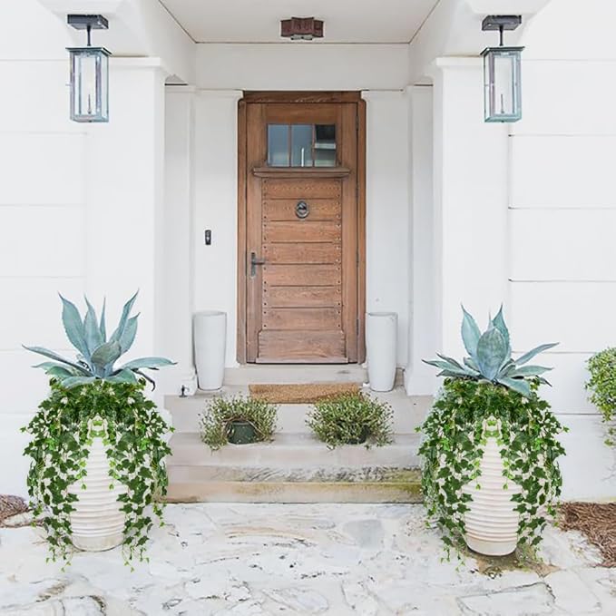 Hollyone Artificial Hanging Plants 36" Fake Ivy Vine Faux Ivy Leaves Hanging Plant Greenery for Wall House Room Patio Indoor Outdoor Home Shelf Office Wedding Decor