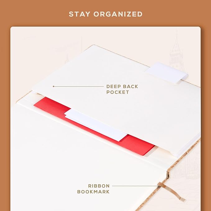 BEECHMORE BOOKS Blank Sheet Music Notebook – A4 8.5x11.5 for Songwriters, Musicians & Composers, 156 Thick 120gsm Pages, 10-Staff Perforated Sheets, Vegan Leather Hardcover, Elastic Closure, Gift Box