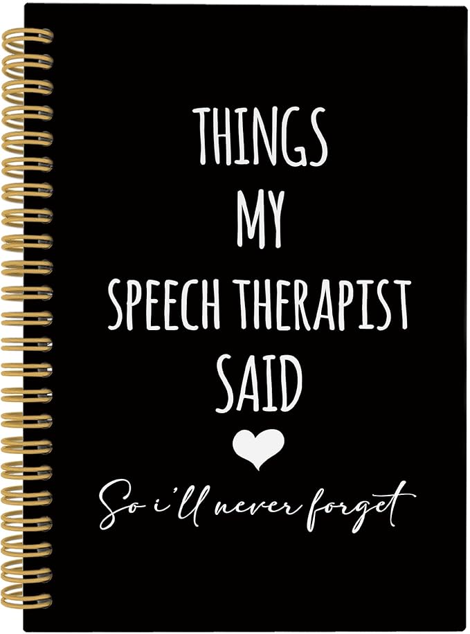 CUANFDDSF Speech Therapy Gifts Notebook, Mental Health Therapy Journal Notebooks for Women, SLP Speech Language Pathologist Gifts,Writing Pads， Mental Health Hardcover Spiral Notebook 5.5x8.3 Inch