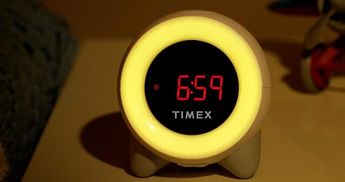 Timex Children's Sleep Training Nightlight Alarm Clock(TK321), Time to Rise, White Noise Soother, Toddler Sleep Trainer, Sleep Sounds Machine, Night Light, Nap Timer, Kids Alarm Clock