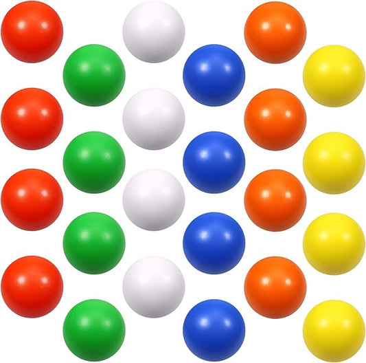 24 Pcs 6 Colors Foam Stress Ball Squeeze Stress Relief Balls for Kids and Adults Hand Exercise Sensory Relief Toys for Anxiety ADHD Autism （6 Colors）