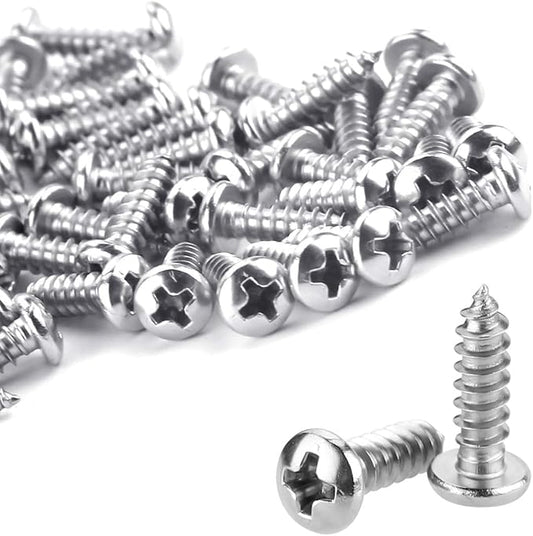 LOKMAN 50 Pack 3/4 Inch Rope Light P-Style Mounting Clips with Compatible Stainless Steel Pan Head Phillips Screws