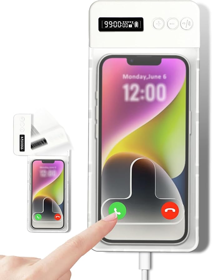 Portable Phone Lock Box with Timer 99 Hours for iPhone & Android, for College Students, Fitness, ADHD, Self-Control, 60 Days Battery, Focus, Gifts for Student Graduation, College Essentials
