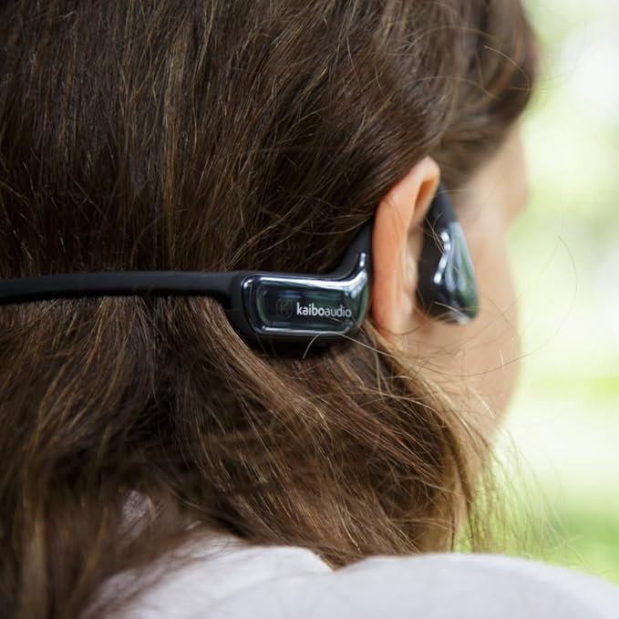 Kaibo Flow - Bone Conduction Headphones with Noise-Cancelling Mic - Adjustable Headband - USB-C Quick Charge - IPX67 Waterproof - Sport Headset for Gym, Running, Cycling