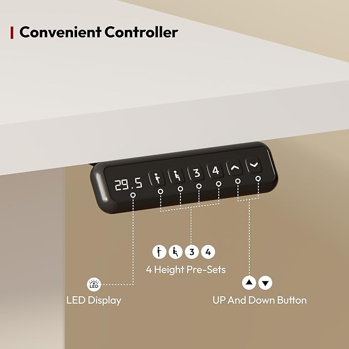 SANODESK L Shaped Standing Desk Adjustable Height, Electric Corner Standing Desk, 63 x 55 inch Sit Stand Computer Table with Splice Board, White