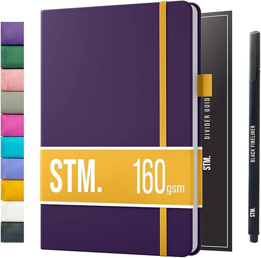 Bullet Dotted Journal Dot Grid Notebook | A5 Daily Journaling Notebooks for Personal Writing, Work, Women | 160gsm Thick Paper, Hard cover, Lay Flat Binding | 5x7 Journals Cuaderno Libretas de apuntes