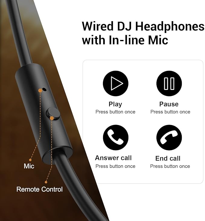 OneOdio Wired Over Ear Headphones Studio Monitor & Mixing DJ Stereo Headsets with 50mm Neodymium Drivers and 1/4 to 3.5mm Jack for AMP Computer Recording Podcast Keyboard Guitar Laptop - Red