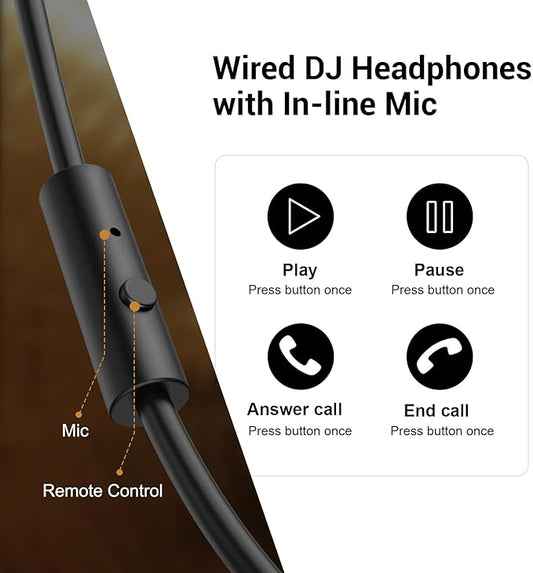 OneOdio Wired Over Ear Headphones Studio Monitor & Mixing DJ Stereo Headsets with 50mm Neodymium Drivers and 1/4 to 3.5mm Jack for AMP Computer Recording Podcast Keyboard Guitar Laptop - Red