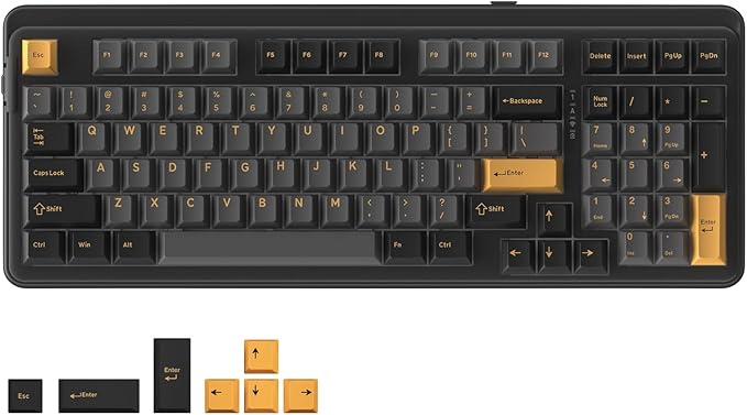 DAREU EK98pro Wireless Mechanical Keyboard,96% Creamy Gaming Keyboard with Number Pad,Tri-Mode BT/2.4GHz/USB-C,Pre-lubed Linear Switches,Gasket Structure,Hot Swappable Custom,Backlit for Win/Mac