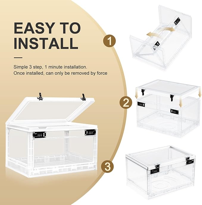 Lalifebuss Large Lock Box for Personal Items, 24 Litre Combination Lockable Storage Box for Office Locker/School/Medicine/Snacks/Phone Jail/Electronic/Home