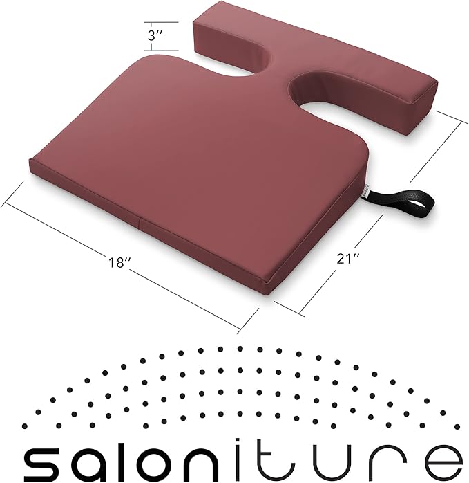 Saloniture Women's Comfort Cushion - Massage Table Wedge Bolster Pillow, Burgundy