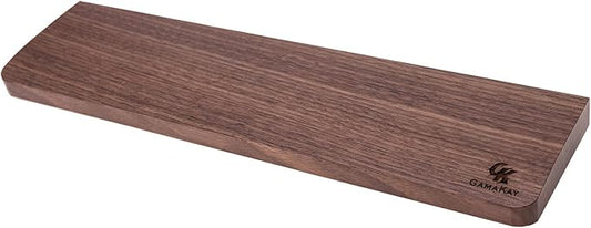 GK GAMAKAY Wooden Wrist Rest Pad, 14.17'' Compact Ergonomic Walnut Wood Hand Wrist Rest for 87 Keys Mechanical Keyboard, Non-Slip Palm Pad for Comfortable Typing and Playing (for 85%)