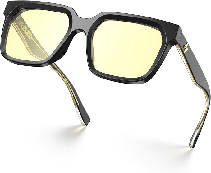 VISOONE Gaming Glasses Blue Light Blocking Oversized Square Computer Eyewear Men Women Cougar