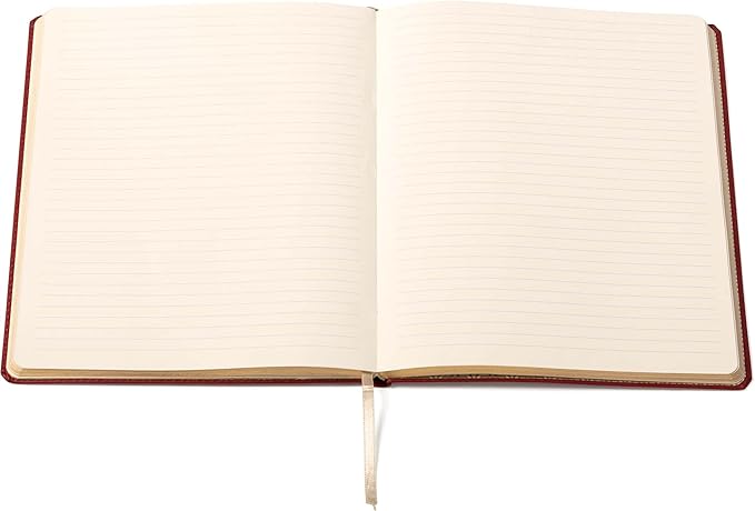 Eccolo Large Lined Journal Notebook, Flexible Cover, Writing Journal, 256 Ruled Ivory Pages, Ribbon Bookmark, Lay Flat, Desk Size for Work or School, Size 8x10", Today is the Day