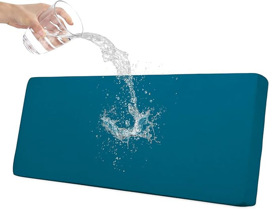 Easy-Going 100% Waterproof Sofa Seat Cushion Slipcovers Couch Cushion Cover Stretch Furniture Protector for Kids, Pets (Sofa Cushion, Peacock Blue)