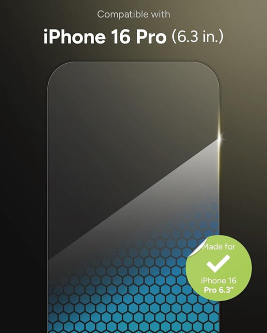 ZAGG XTR4 Screen Protector for iPhone 16 Pro - 11x Stronger Tempered Glass, Blue Light Filtration, Anti-Reflective Technology, Graphene Reinforced, InvisibleShield, Easy Dust-Free Installation