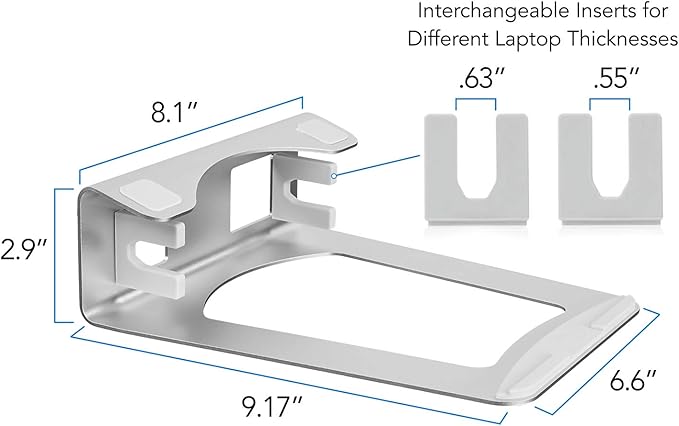 Mount-It! Vertical Laptop Stand - Aluminum 2 in 1 Riser for Desk | MacBook Air and Pro Holder