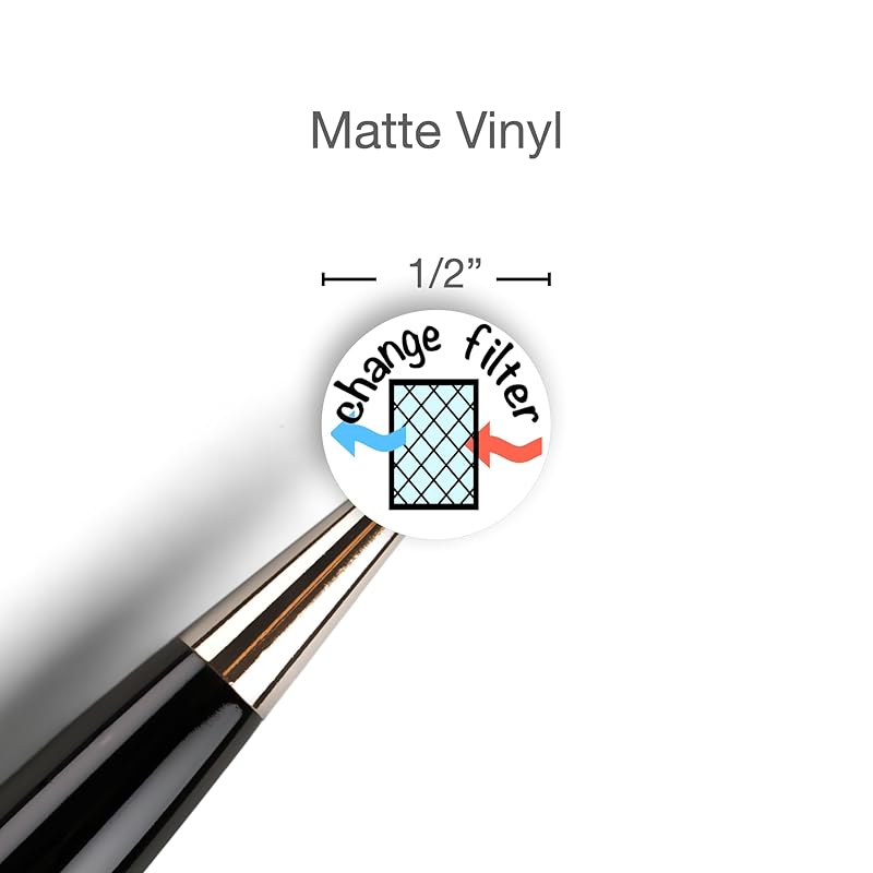 Change Filter Planner Stickers / 54 Fun Vinyl Stickers (1/2”) / AC Furnace HVAC Chores/Essential Productivity Life Planner Stickers/Bujo Bullet Journaling/Appointments (Matte Vinyl, 3 Sheets)