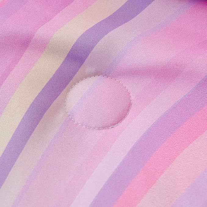 Pink Twin Bedding Sets,7PCS Girls Comforter Sets,Pink Comforter,Girls Bed Sets Twin,Bed in a Bag with Flat Sheet and Fitted Sheet,Pillowcases,Cushions for Kids