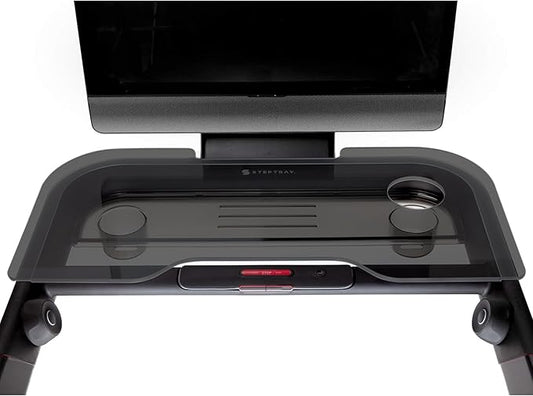 TFD StepTray | Compatible with Peloton Tread Plus ONLY, Made in USA | Walking Desk Attachment Holder for Laptop, Tablet, Phone, & Book - Exercise Workstation - Peloton Treadmill Accessories (Black)