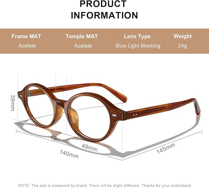 Acetate Reading Glasses for Women Men Eyeglasses Blue Light Readers for Women/Men, Computer Eye Glasses, Cheaters
