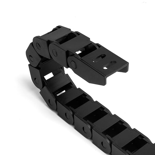 10 x 15mm (Inner H x W) R28 Bridge Type Drag Chain Cable Wire Carrier Protection Chain 39.3inch/1M for 3D Printer and CNC Router Mill,Black Plastic Nylon(Non-openable)