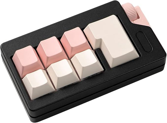 Keyboard Fidget Clicker Toy for Adults, Fidget Keyboards Sensory Fun Toys for Anxiety Decompression, Gift Christmas Ideal for Lover (Black Pink)