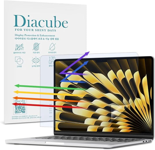 Anti Blue Light Matte Screen Protector For Macbook Air 13.6" (2024 M3) | Anti-Glare | Reducing Eye Fatigue with Blue Light Blocking Filter