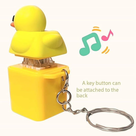 Quackey Fidget Toy That Quacks Quacking Duck Fidget Toy Keychain Stress Reliever Squeaky Anxiety Stress Relief Toy Duck Keyboard Keycaps That Quack Button Fidget Key Board Clicker Sensory Toys