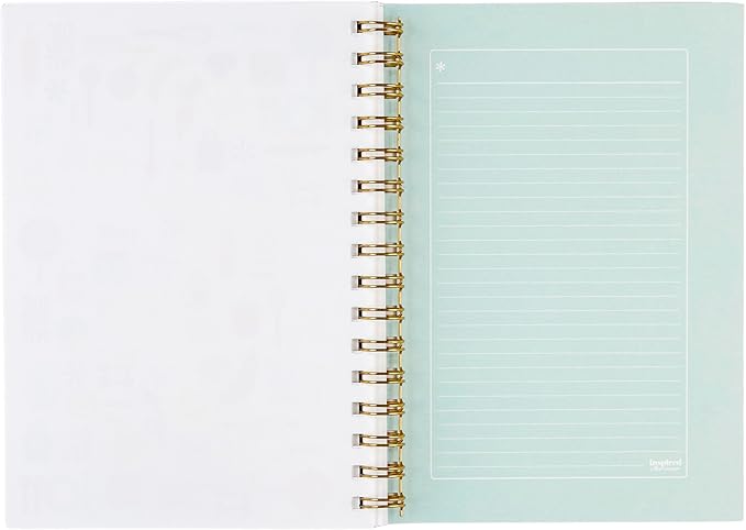Erin Condren Inspired Collection A5 Weekly Meal Planner, Includes Shopping List Trackers