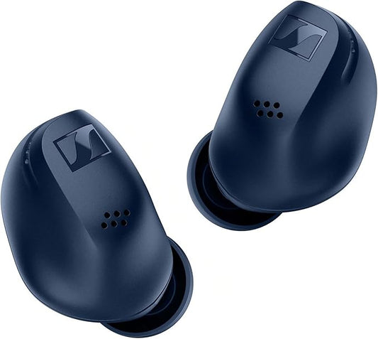Sennheiser ACCENTUM True Wireless Earbuds - Crystal-Clear Sound with Hybrid ANC, Ergonomic Design, 28-Hour Battery Life, Touch Interface, Blue