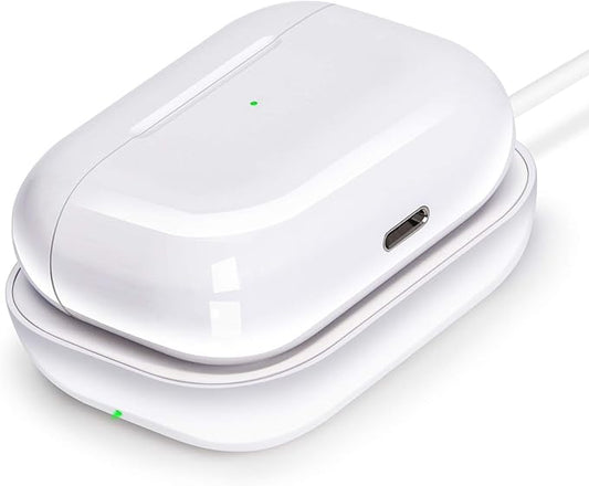 for Airpod Charger, Designed Wireless Charger for Airpods 4(ANC)/3rd/2nd Gen, for New AirPod Pro 3 (2025)/ 2nd Gen, Wireless Earbuds, Slim & Compact for Travel Home Office, White-2