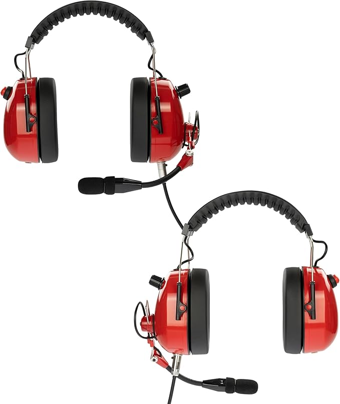 Arrowmax AHDH0042-RD-M1 Over The Head Noise Cancelling Headphone Compatible with Motorola CP200D CP100D R2 DEP450 BPR40D CP200 CP185 BPR40 Yaesu FT-65 FT-25 FT-4X/V XiR P3688