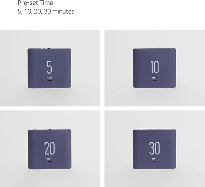 mooas Multi Cube Timer/Rotating Flip Clock Timer (Violet), Simple Operation, Digital Clock & ADHD Block Time Timers Management for Kids Desk Kitchen Study Classroom Cube 5,10,20,30 min Setting