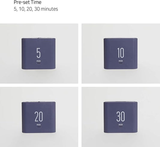 mooas Multi Cube Timer/Rotating Flip Clock Timer (Violet), Simple Operation, Digital Clock & ADHD Block Time Timers Management for Kids Desk Kitchen Study Classroom Cube 5,10,20,30 min Setting