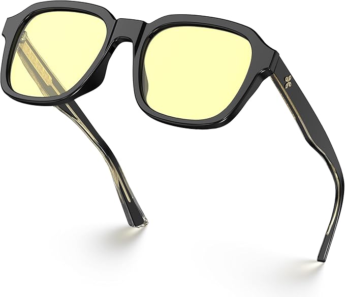 VISOONE Gaming Glasses Blue Light Blocking Oversized Square Computer Eyewear Men Women Bennett