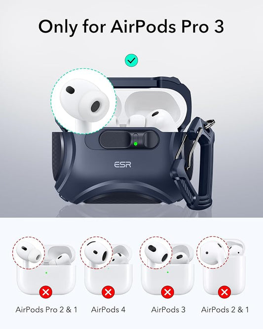 ESR for AirPods Pro 2 Case (2023/2022/2019, 2nd/1st Gen), Compatible with AirPods Pro 2nd Generation (USB-C/Lightning Cable), Effortless MagSafe, Drop-Proof Lock, Easy Open, Cyber Series,Blue