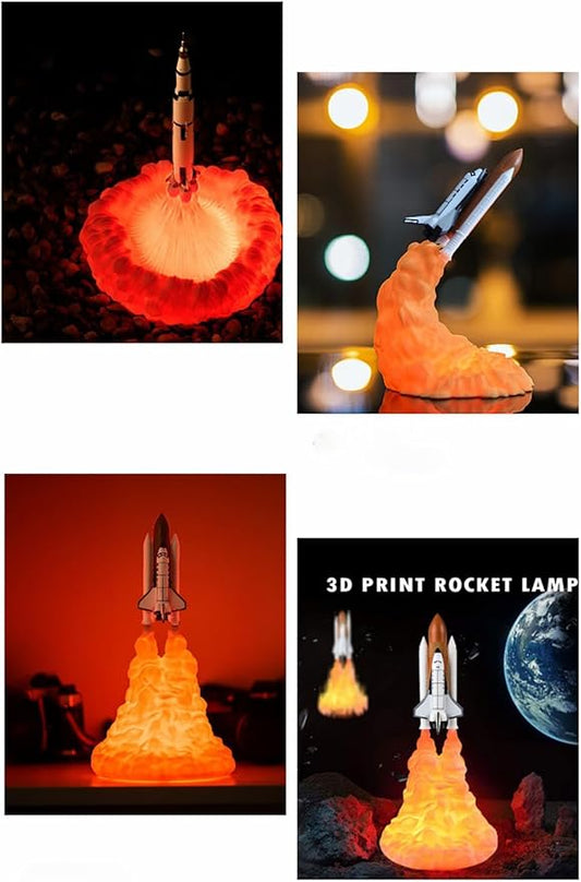 Ulalaza Fire Dragon lamp ice Dragon lamp 3D Printing Night lamp Moon lamp with USB Gift Suitable for Decorating Bedroom