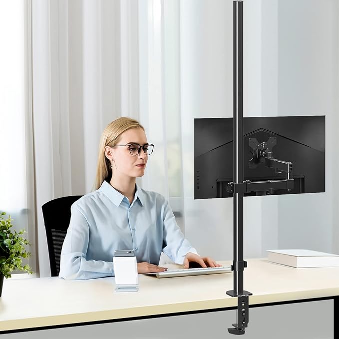 Bracwiser Monitor Mount - Single Fully Adjustable Arm Fits 13-32 inch Screen (MD71221)