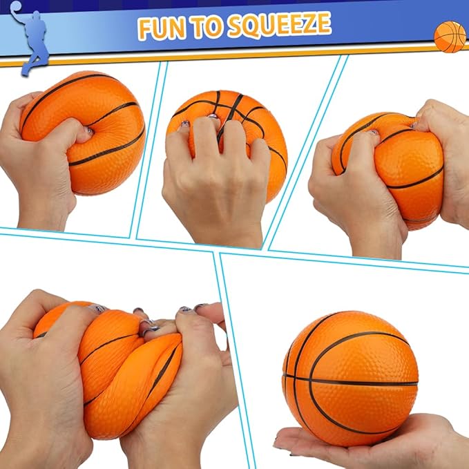 5 Inch Foam Mini Basketball Toy Balls for Indoor Mini Hoops Set, Soft Squishy Quiet Basketball| Toddler Balls, Swimming Pool Beach Pool Balls Sport Gift for Adults & Kids Sensory Stress Ball(3 Pack)