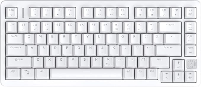IROK FE75Pro Wireless RGB Hot Swappable Mechanical Keyboard, Three-Layer Dampening 81 Keys Gaming Keyboard, Customizable Backlit, USB-C/2.4GHz/Bluetooth- White