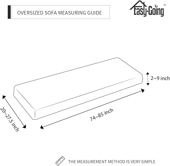 Easy-Going Stretch Cushion CoverSofa Cushion Furniture Protector Sofa Seat Sofa slipcover Sofa Cover Soft Flexibility with Elastic Bottom(X Large,Chocolate)