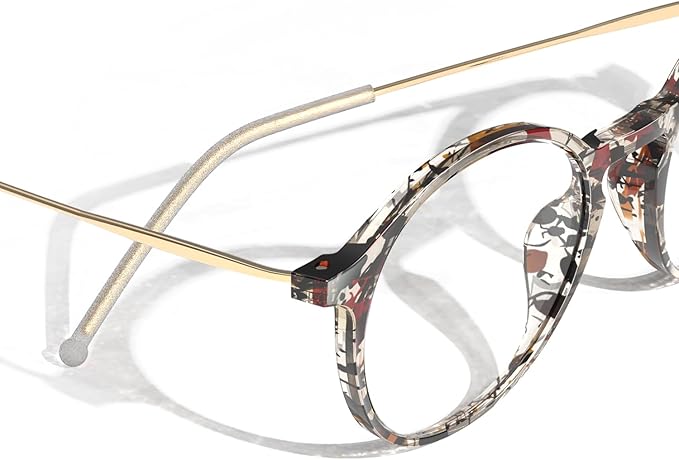 VISOONE Round Lightweight Blue Light Blocking Glasses Women Men Fashion Cute Thin Eyewear Niko