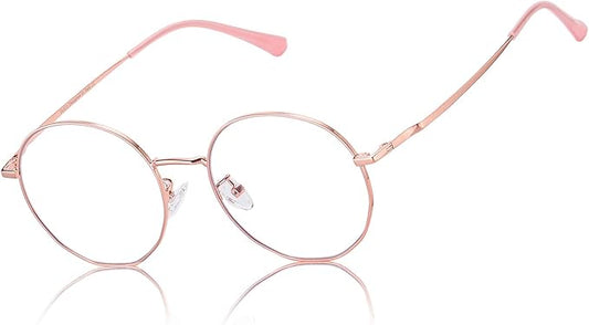 DUCO Small Round Blue Light Glasses For Women Men Blue Ray Blocking Glasses 8215