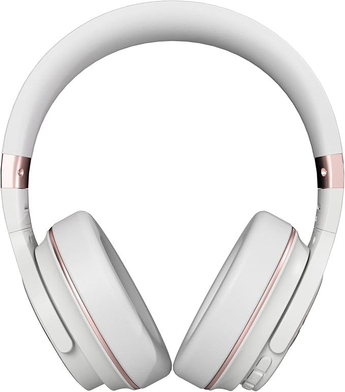 Raycon Everyday Wireless Bluetooth Over Ear Headphones, with Active Noise Cancelling, Awareness Mode and Built in Microphone, IPX 4 Water Resistance, 38 Hours of Battery Life (Rose Gold)