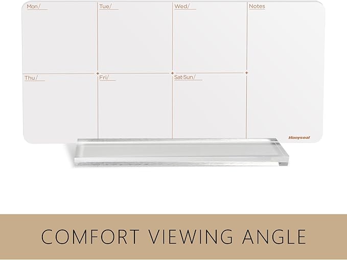 Desktop Whiteboard 12" x 6" Desktop Weekly Planner Whiteboard-Dry Erase Board-Portable Dry Erase Calendar to Do List White Board