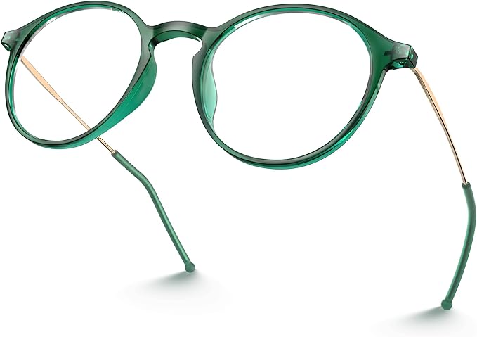 VISOONE Round Lightweight Blue Light Blocking Glasses Women Men Fashion Cute Thin Eyewear Niko