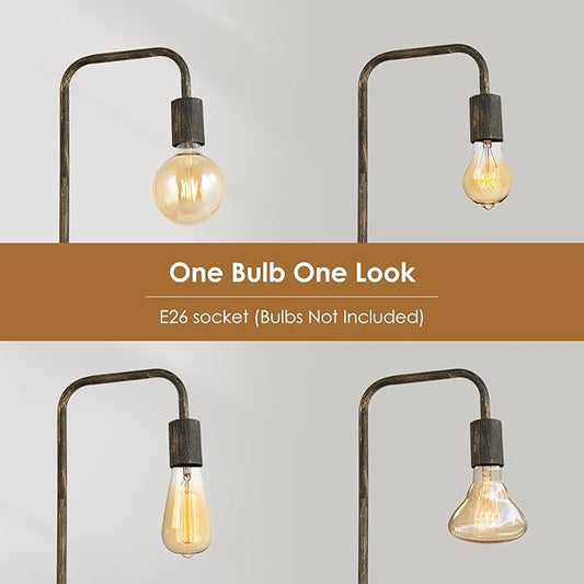 BoostArea Floor Lamp, Bronze Industrial Floor Lamp, 63 Inch Antique Standing Lamp, E26 Socket, Whole Metal, ETL Listed, Modern Stand Up Lamp for Bedroom, Living Room, Minimalist, Vintage, Mid Century